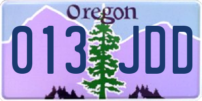 OR license plate 013JDD