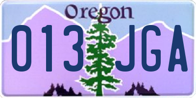 OR license plate 013JGA