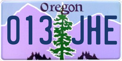 OR license plate 013JHE
