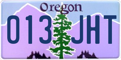 OR license plate 013JHT