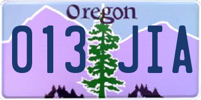 OR license plate 013JIA
