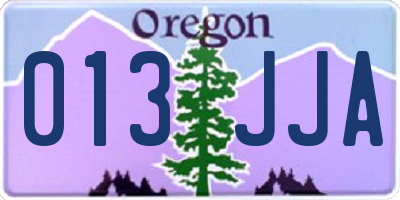 OR license plate 013JJA