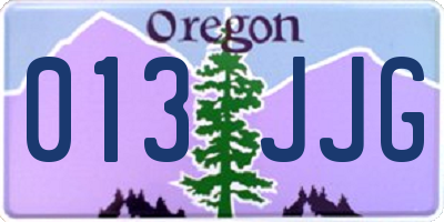 OR license plate 013JJG