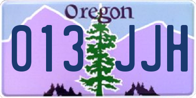 OR license plate 013JJH
