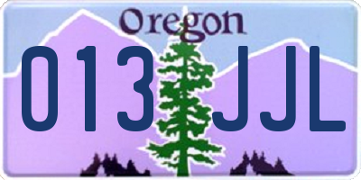 OR license plate 013JJL