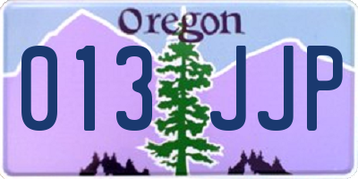 OR license plate 013JJP