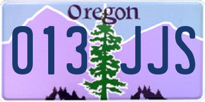 OR license plate 013JJS