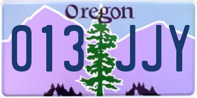 OR license plate 013JJY
