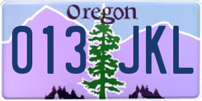 OR license plate 013JKL
