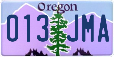 OR license plate 013JMA