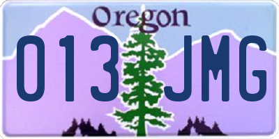 OR license plate 013JMG
