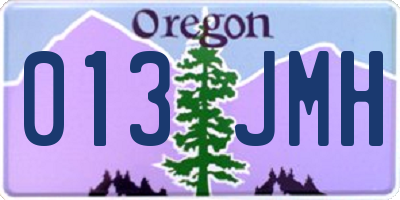 OR license plate 013JMH