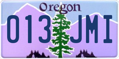 OR license plate 013JMI