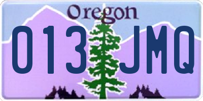 OR license plate 013JMQ