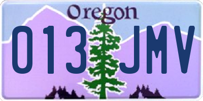 OR license plate 013JMV