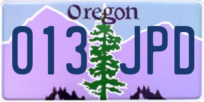 OR license plate 013JPD