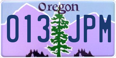 OR license plate 013JPM