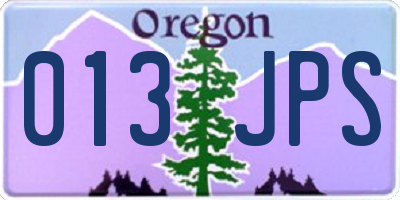 OR license plate 013JPS