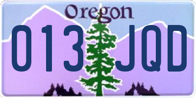 OR license plate 013JQD