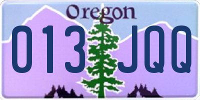 OR license plate 013JQQ