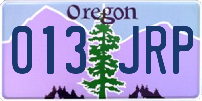 OR license plate 013JRP