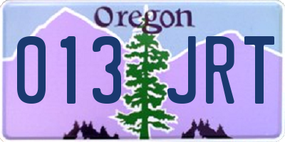 OR license plate 013JRT