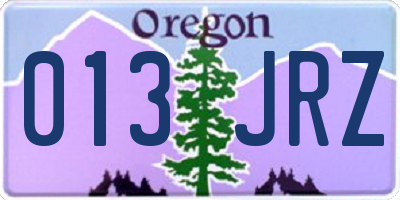 OR license plate 013JRZ