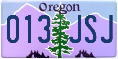 OR license plate 013JSJ