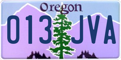 OR license plate 013JVA