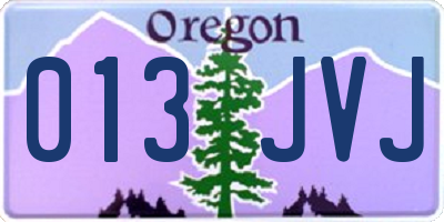 OR license plate 013JVJ