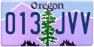 OR license plate 013JVV