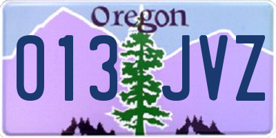 OR license plate 013JVZ