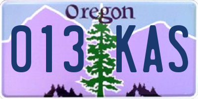 OR license plate 013KAS