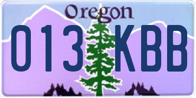 OR license plate 013KBB