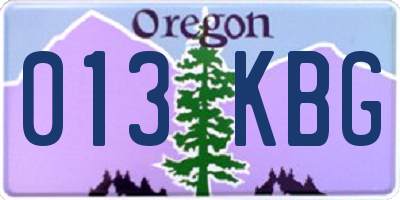 OR license plate 013KBG