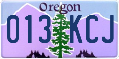 OR license plate 013KCJ