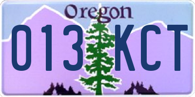 OR license plate 013KCT