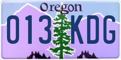 OR license plate 013KDG
