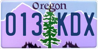 OR license plate 013KDX