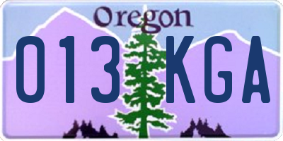 OR license plate 013KGA