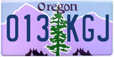 OR license plate 013KGJ