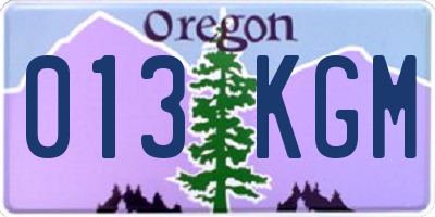 OR license plate 013KGM