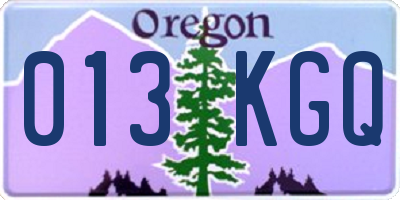 OR license plate 013KGQ