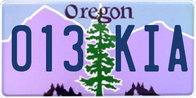 OR license plate 013KIA