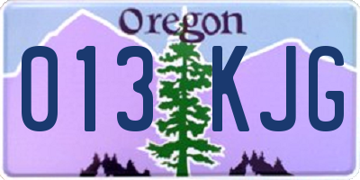 OR license plate 013KJG