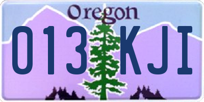 OR license plate 013KJI
