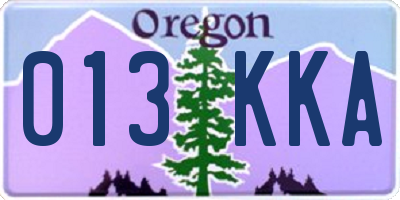OR license plate 013KKA