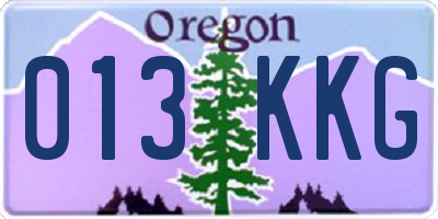 OR license plate 013KKG