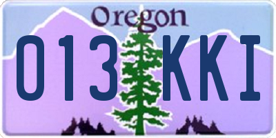 OR license plate 013KKI