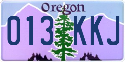 OR license plate 013KKJ